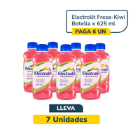Electrolit Fresa-Kiwi Botella x 625 ml Pague 6 Lleve 7