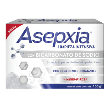 Jabón Asepxia Bicarbonato en Barra x 100 gr