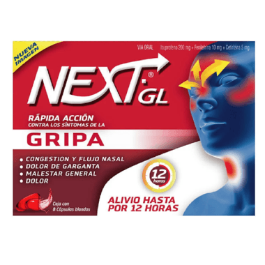 Next Gripa Capsulas x 8 Unds