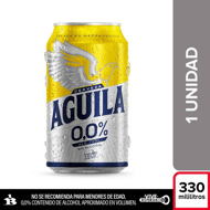 Cerveza Aguila 0,0 Lata x 330 ml