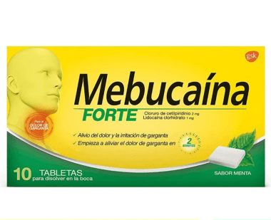 Mebucaina Forte Cloruro+Lidocaina x 10 Tabletas