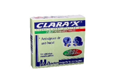 Clara x (Biochem) Clorhexidina Diacetato x 12 Tabletas