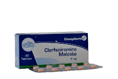 Clorfeniramina Meleato (Coas) 4 mg x 20 Tabletas