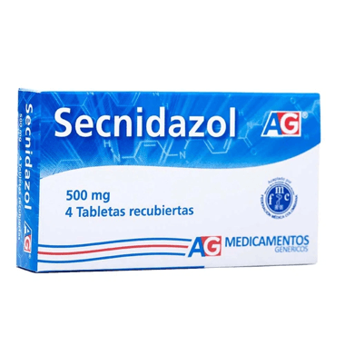 Secnidazol AG 500 mg x 4 Tabletas Recubiertas