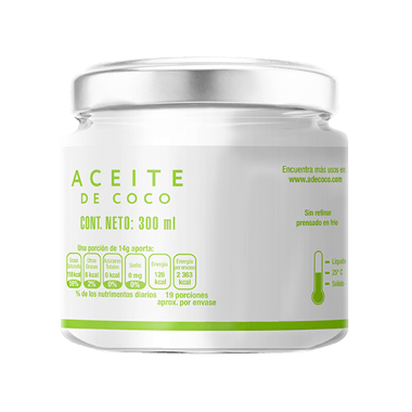 Aceite de Coco A De Coco Virgen x 300ml