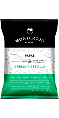 Papas Monterojo Crema y Cebolla x 115 gr