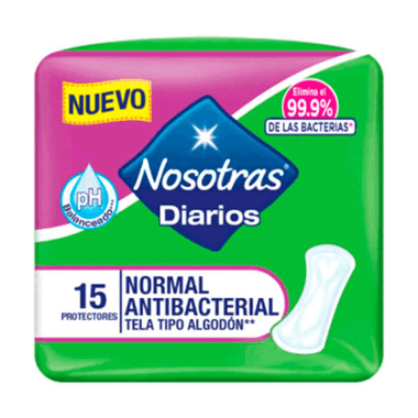 Protectores Nosotras Diarios Antbacterial Paquete x 15 Un