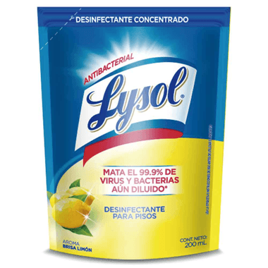 Desinfectante Para Piso Lysol Brisa Limón Doypack x 200 ml