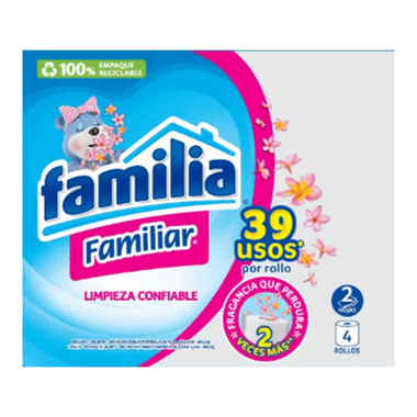 Papel Higiénico Familia Familiar Paquete x 4 Un