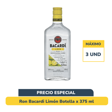 Ron Bacardi Limón Botella x 375 ml