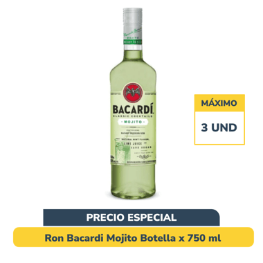 Ron Bacardi Mojito Botella x 750 ml
