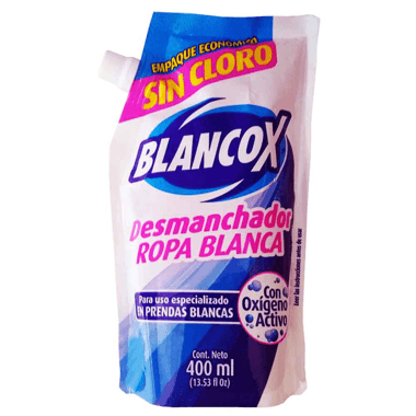 Desmanchador Blancox Ropa Blanca Doypack x 400 ml