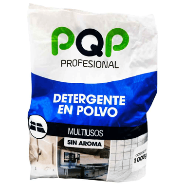 Detergente PQP Polvo Multiusos Sin Aroma x 1000 gr