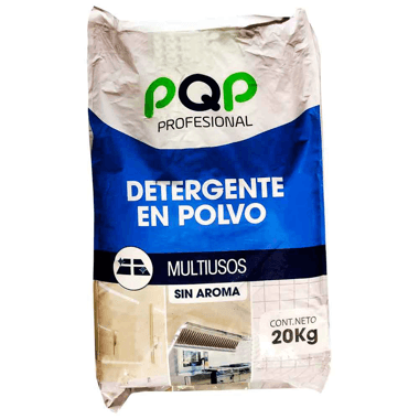 Detergente PQP Polvo Multiusos Sin Aroma x 20 Kg