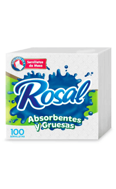 Servilleta Rosal Doblada Paquete x 100 Un