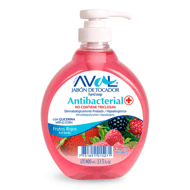 Jabón Aval Antibacterial Frutos Rojos Frasco x 400 ml