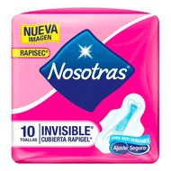 Nosotras Invisible Rapigel Paquete x 10 Un