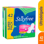 Stayfree Plus Ultdelgada Paquete x 42 Un