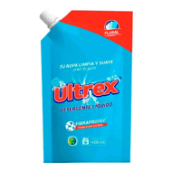 Detergente Ultrex Líquido Flora Doypack x 400 ml