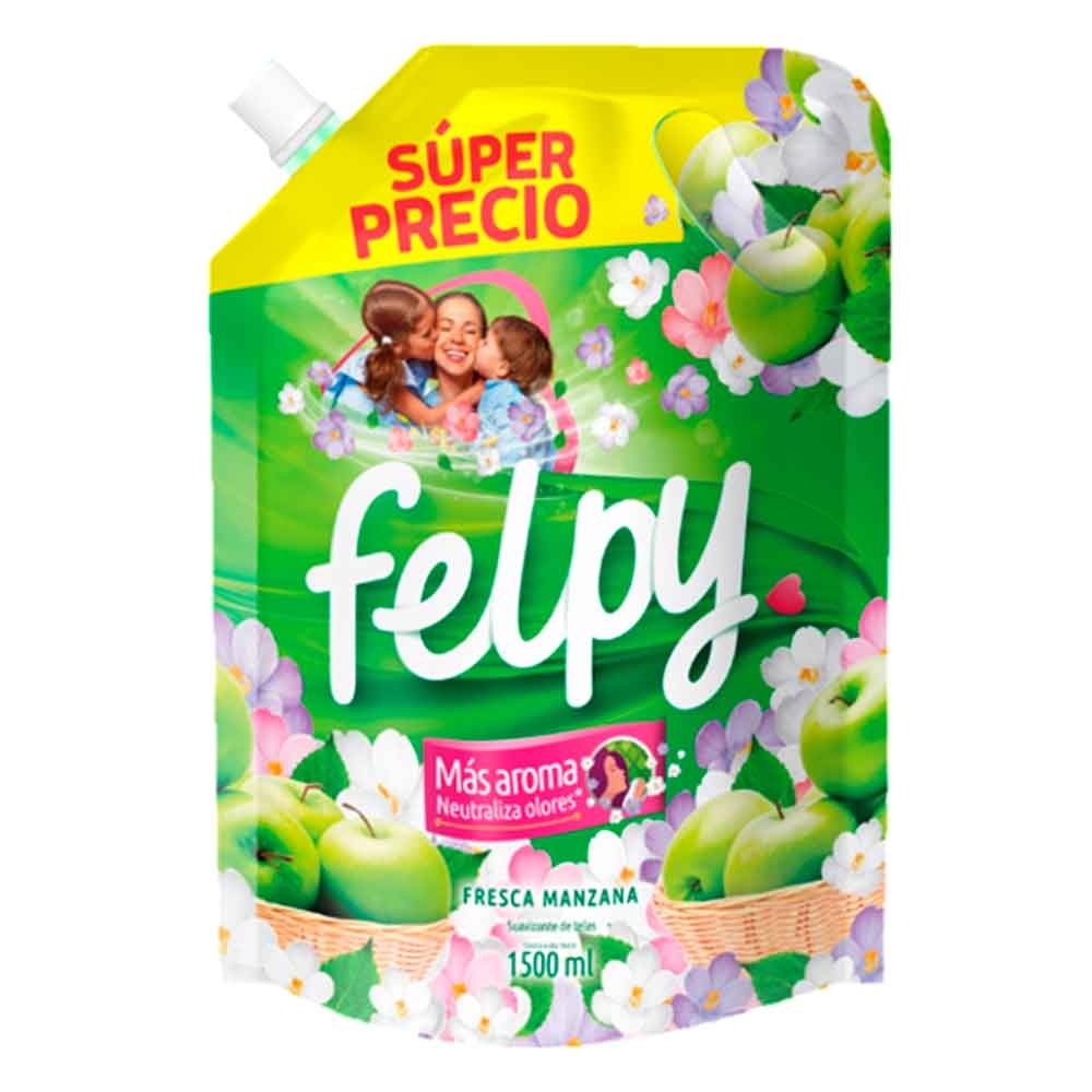 Suavizante Felpy Fresca Manzana Doypack Precio Especial x 1500 ml