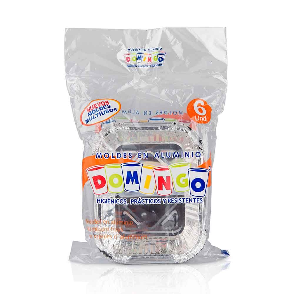 Bandeja Aluminio Domingo Lasagna Paquete x 6 Un