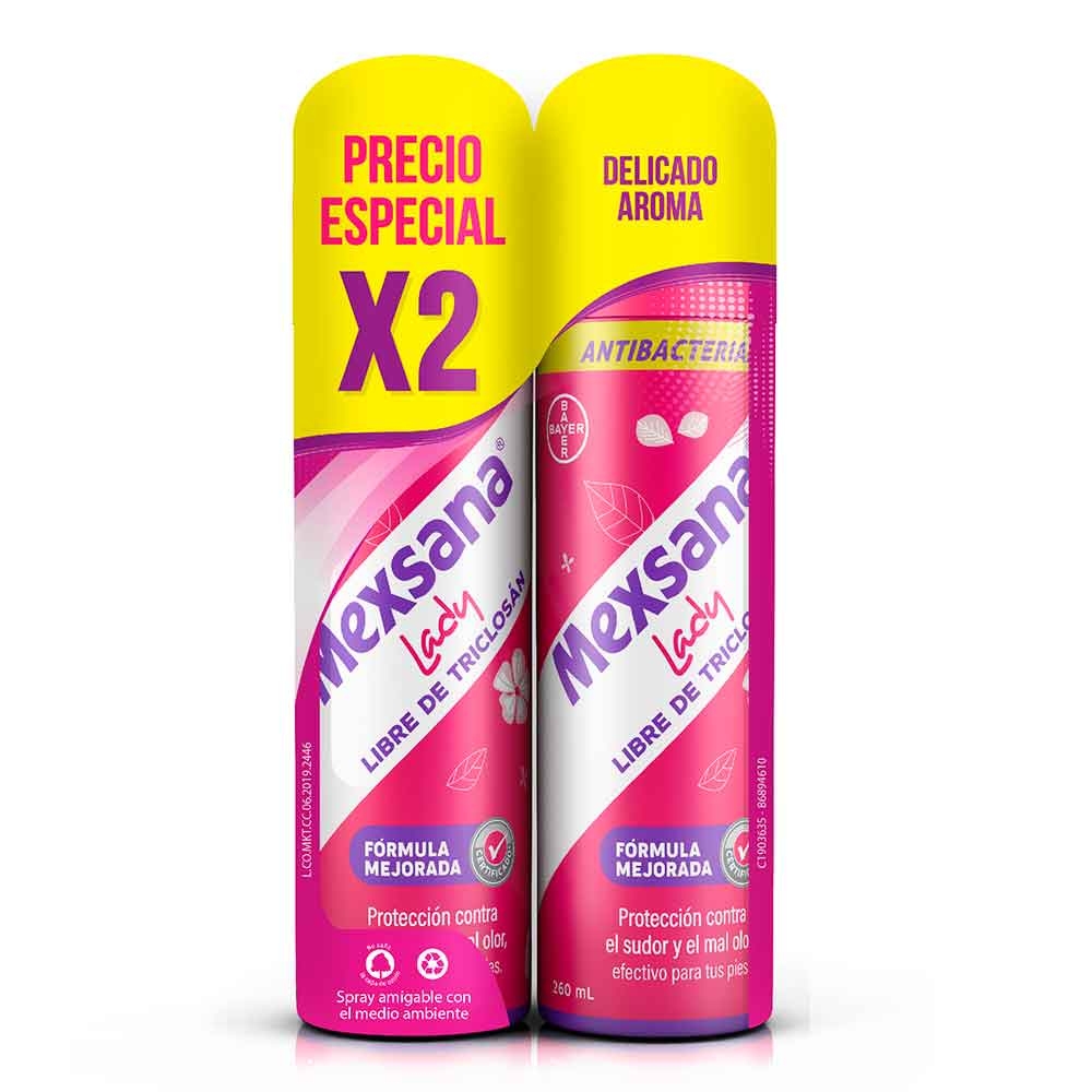 Spray Mexsana Lady Antibacterial x 260 ml x 2 Un