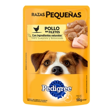 Alimento Húmedo para Perro Pedigree Razas Pequeñas Sabor Pollo Sobre x 100 gr