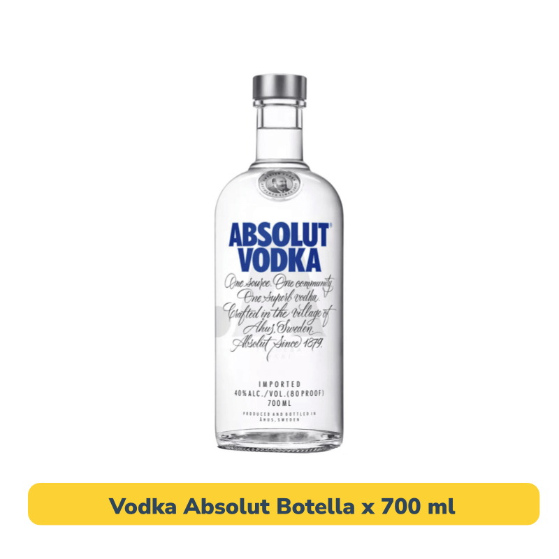 Vodka Absolut Regular Botella x 700 ml