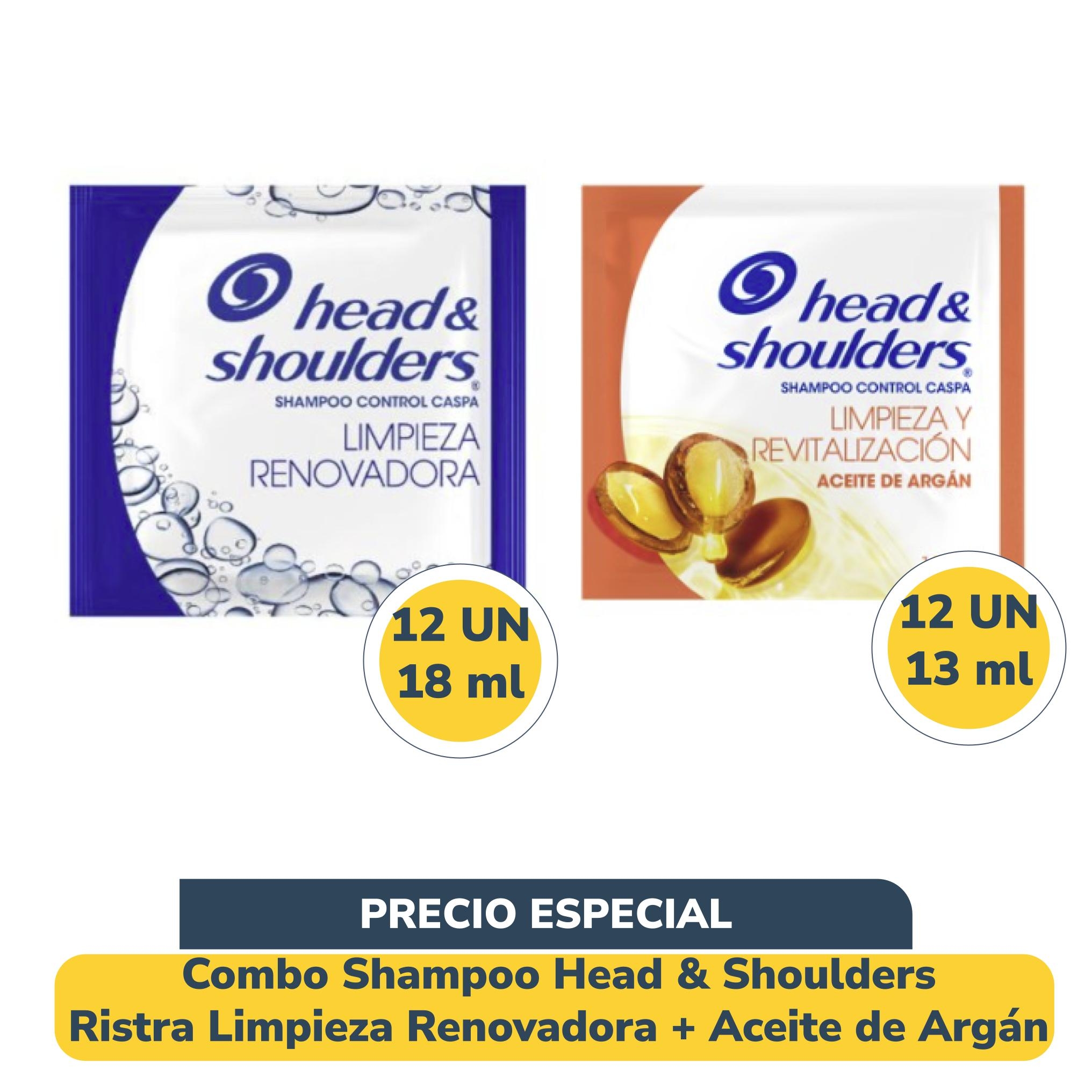 Combo Shampoo Head & Shoulders Ristra Limpieza Renovadora + Aceite de Argán
