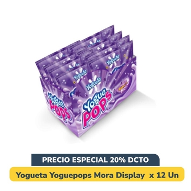 Yoguepops Mora X 12 Und Con Descuento De 20%