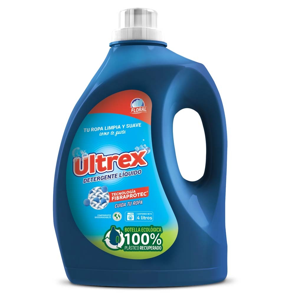 Detergente Ultrex Líquido Floral x 4 L