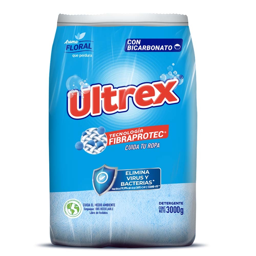 Detergente Ultrex Floral Doypack x 3000 gr