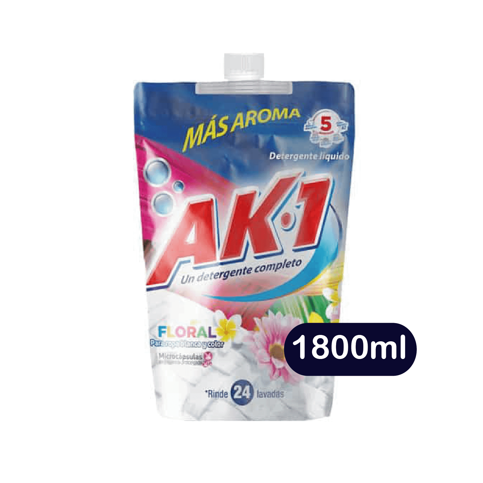 Detergente Liquido Ak-1 Floral Doypack X 1800 Ml