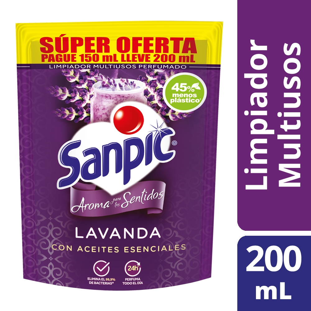 Limpia Pisos Sanpic Lavanda Doypack x 200 ml