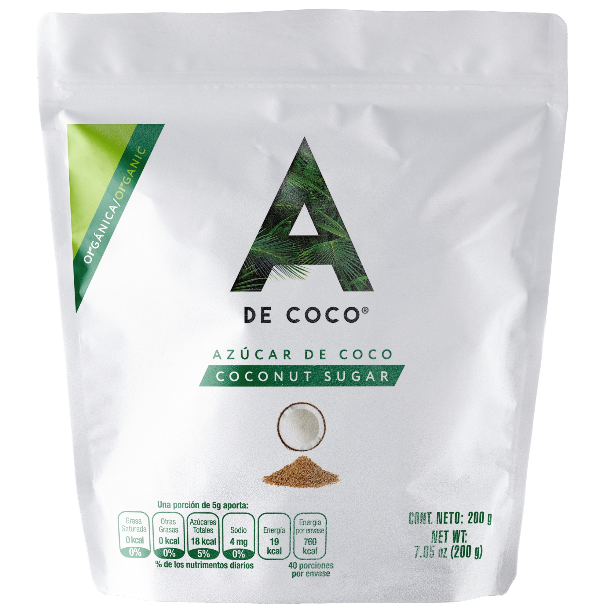 Azúcar de Coco A De Coco x 200 gr