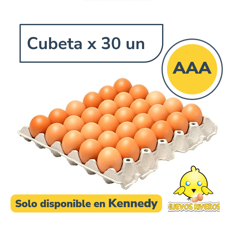 Cubeta De Huevos Riveros AAA x 30 Un